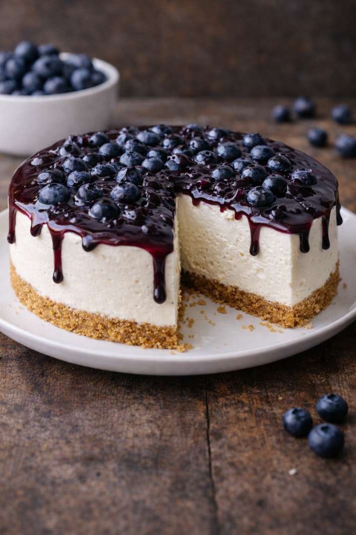 Blueberry No-Bake Cheesecake