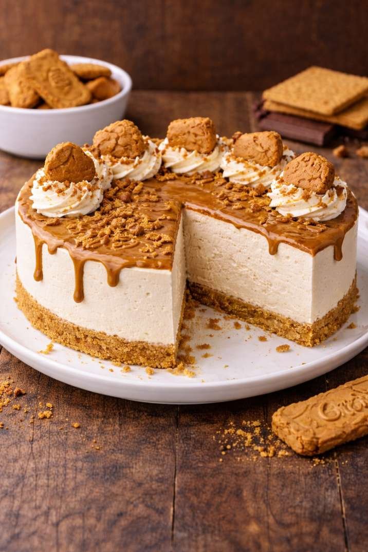 Biscoff No-Bake Cheesecake