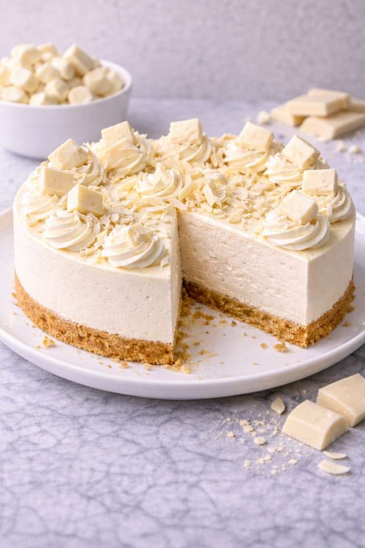 White Chocolate No-Bake Cheesecake