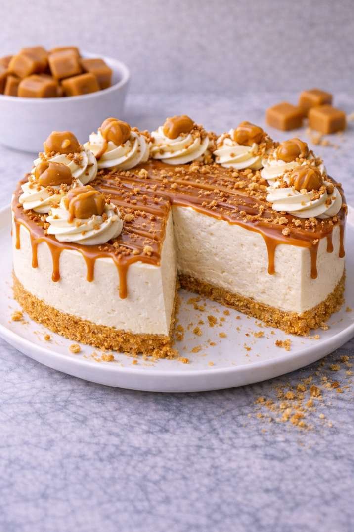 Caramel No-Bake Cheesecake
