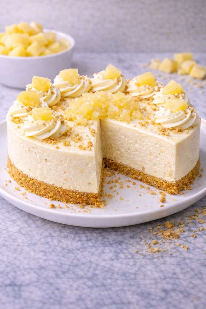 Pineapple No-Bake Cheesecake
