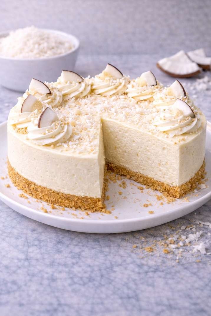 Coconut No-Bake Cheesecake
