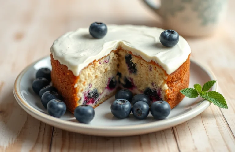 Blueberry Coffee Cake with Cream Cheese Filling: Step-by-Step Recipe