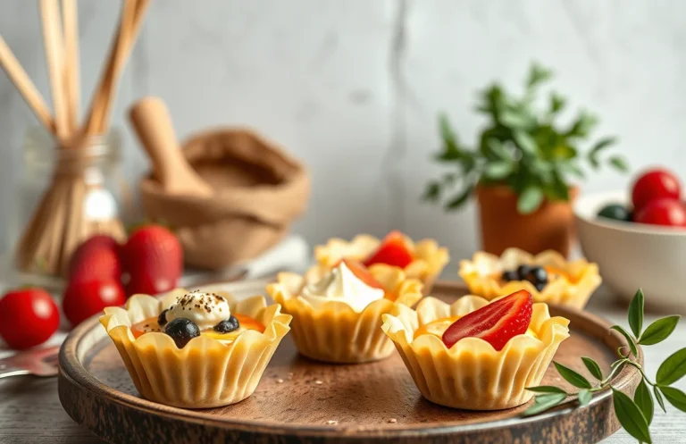 Creamy Cheesecake Filling in Crisp Phyllo Cups: Easy Recipe