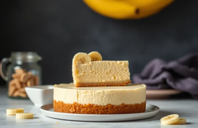 Creamy Banana Cheesecake: Easy No-Bake Recipe in 30 Minutes