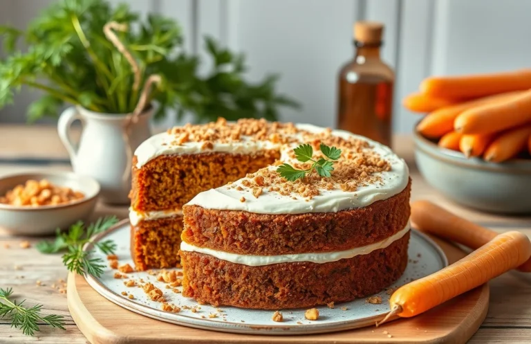 Moist Carrot Cake with Cream Cheese Frosting: Easy Recipe Steps