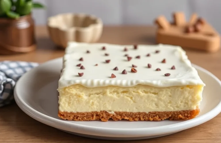 Sour Cream Topped Cheesecake Bars in a 9×13 Pan: Easy Recipe