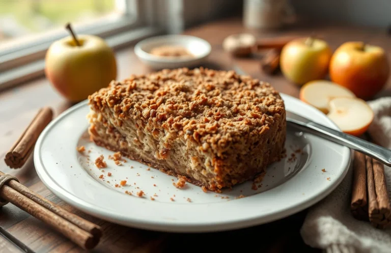 Cinnamon Apple Topping Cheesecake with Crumb Crust: Easy Recipe