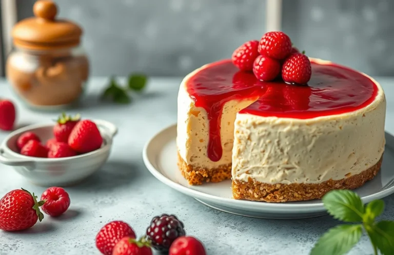 New York Cheesecake with Red Berry Topping: Easy 30-Minute Recipe