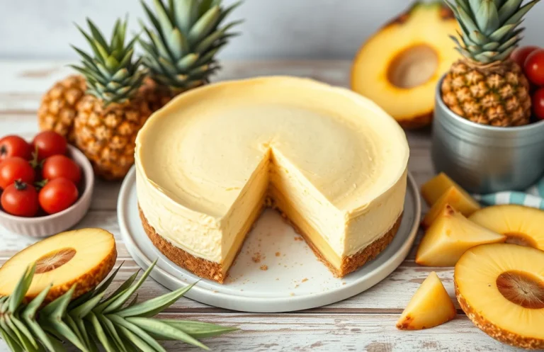 Delicious Pineapple No-Bake Cheesecake: Easy Step-by-Step Recipe