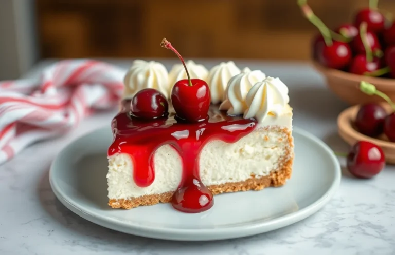 Delicious Cherry No-Bake Cheesecake: Easy Recipe for Beginners