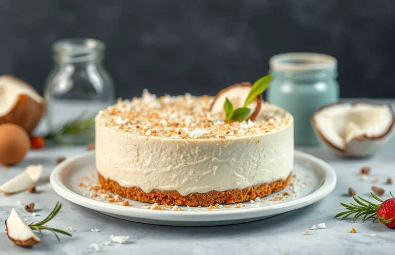 Delicious Coconut No-Bake Cheesecake: Easy and Creamy Recipe