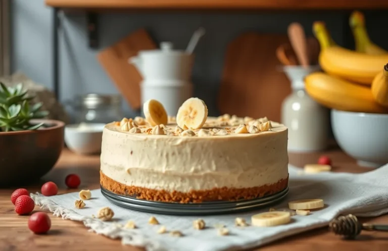 Creamy Banana No-Bake Cheesecake: Simple and Delicious Recipe