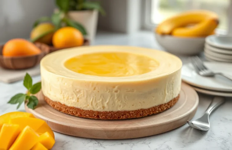 Delicious Mango No-Bake Cheesecake: Step-by-Step Recipe