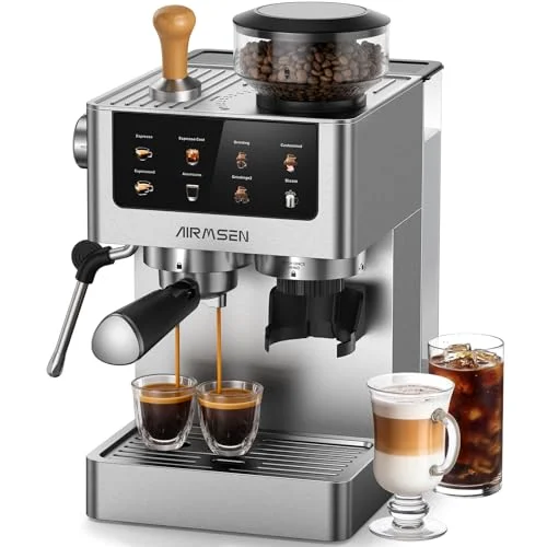 espresso machine with burr grinder