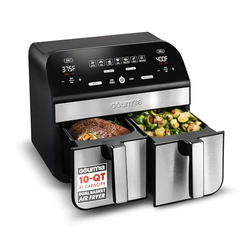 gourmia 2 basket air fryer