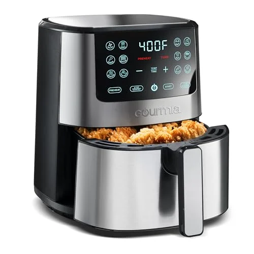 gourmia 4-qt stainless steel digital air fryer